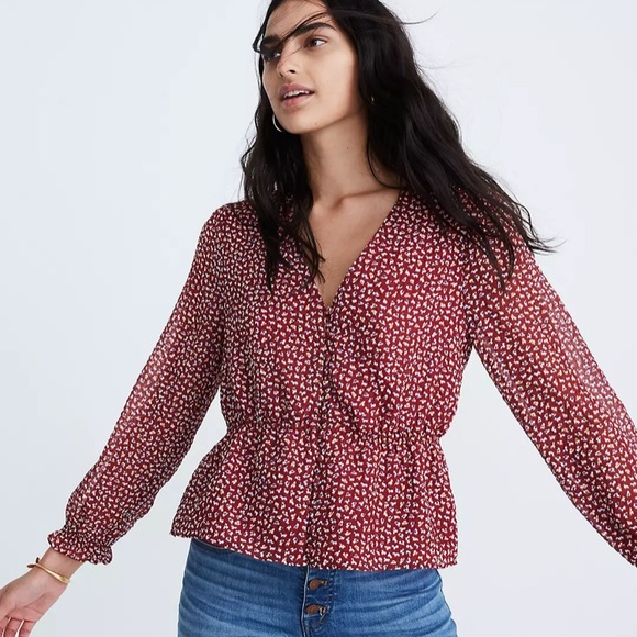 NWT Madewell Overture Top in Ditzy Flowers Small - Picture 2 of 5